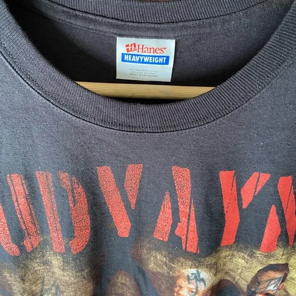 Mudvayne Heavy Metal Band Autographed Group Portrait Graphic Band Tee Shirt